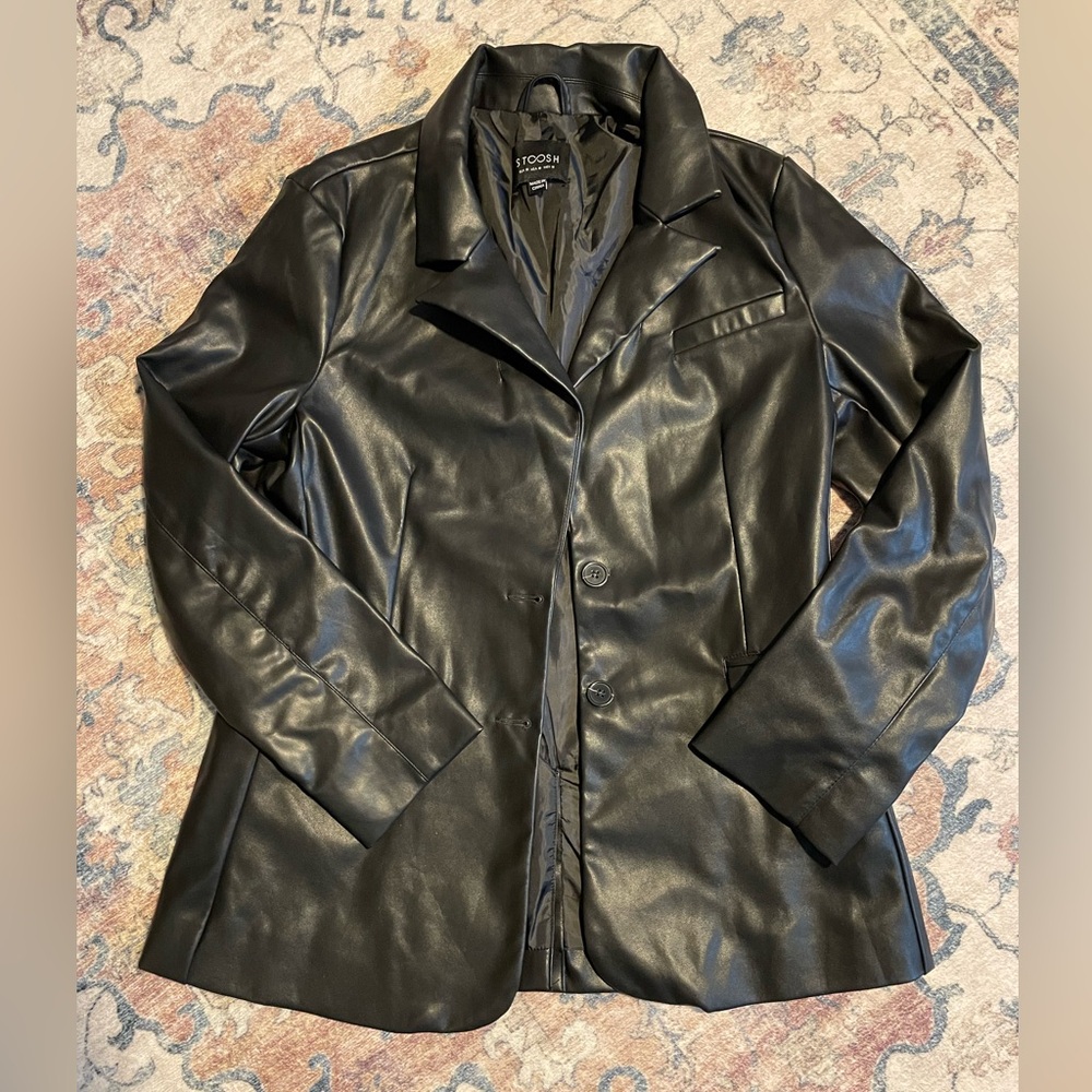 Stoosh Classic Black Leather Jacket